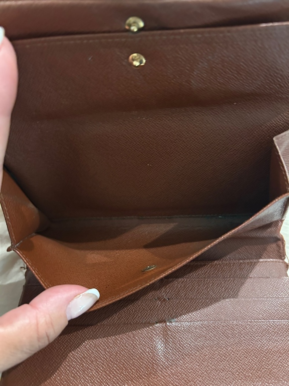 Authentic Louis Vuitton Flap Wallet — Dark Brown with Gold Hardware - Picture 8 of 10